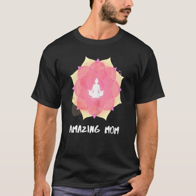 Womens Yoga Mum Mothers Day Mandala 3 T-Shirt (Front)