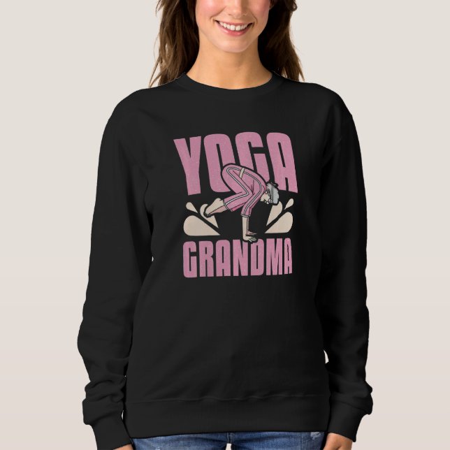 Womens Yoga Nana Grandma Sweatshirt (Front)