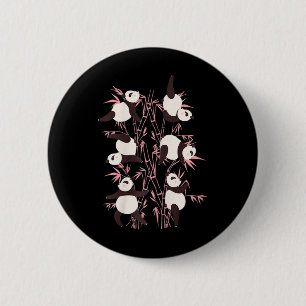 Womens Yoga Panda Bears Yoga Exercises Pandas Gift 6 Cm Round Badge