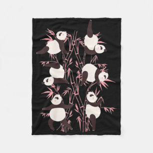 Womens Yoga Panda Bears Yoga Exercises Pandas Gift Fleece Blanket