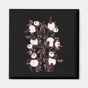 Womens Yoga Panda Bears Yoga Exercises Pandas Gift Magnet