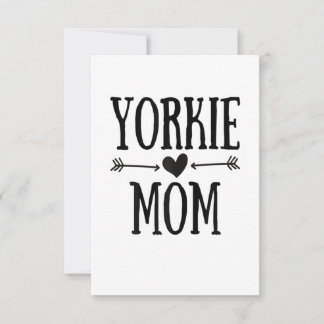 Womens Yorkie Mum Funny Yorkshire Terrier Gifts RSVP Card