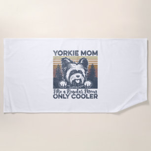 Womens Yorkie Mum _Yorkshire Mama Dog Mother's Day Beach Towel