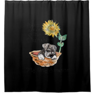 Womens You Are My sunshine Schnauzer Sunflower Shower Curtain