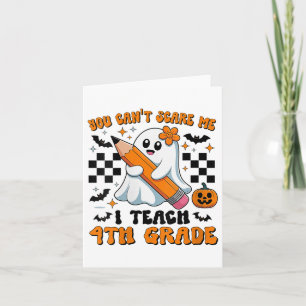 Womens You Can't E Me I Teach 4th Grade Retro Teac Card