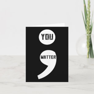 Womens You Semicolon Suicide Prevention Awareness Card