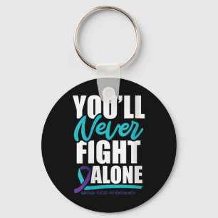 Womens Youll Never Fight Alone National Suicide Pr Key Ring