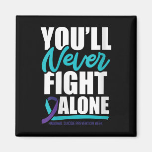 Womens Youll Never Fight Alone National Suicide Pr Magnet