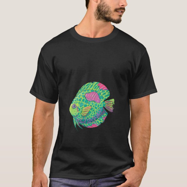 Womens Zombie Green Cool Discus Tropical Freshwate T-Shirt (Front)