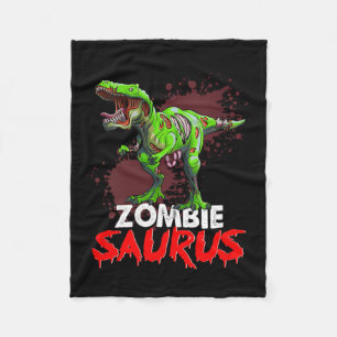 Womens Zombie Saurus Skeleton Dinosaur T Rex Fleece Blanket