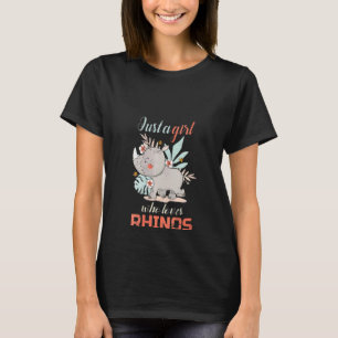 Womens Zoo Animal Girls Women Rhino 1 T-Shirt