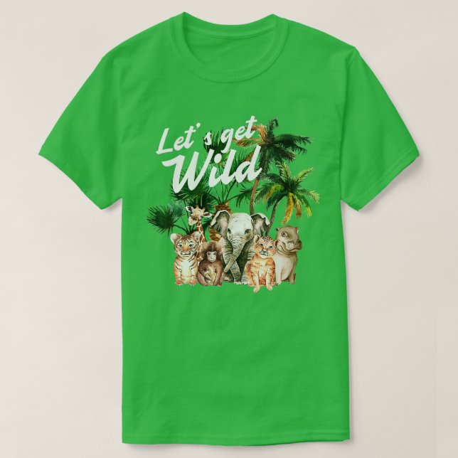 Womens Zoo Birthday Party Safari Animals A Day At  T-Shirt (Design Front)