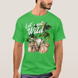 Womens Zoo Birthday Party Safari Animals A Day At  T-Shirt