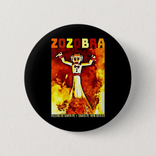 Womens Zozobra Fiestas De Sante Fe New Mexico Old 6 Cm Round Badge