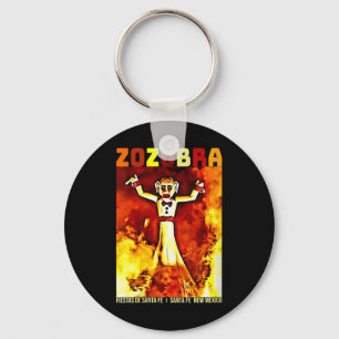 Womens Zozobra Fiestas De Sante Fe New Mexico Old Key Ring