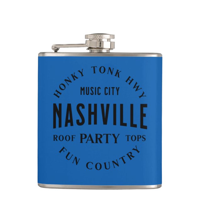 Women'sCountry Western Whiskey Vinyl Wrapped Flask (Front)