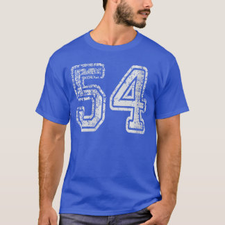 Womenseam Jersey Uniforms Number 54 School Sports  T-Shirt