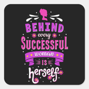 Womes Day Feminism Girl Power Woman Gift Idea Square Sticker