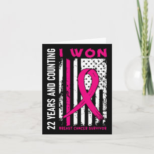Won Breast Cancer Survivor 22 Year Anniversary Cou Card