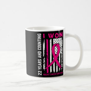 Won Breast Cancer Survivor 22 Year Anniversary Cou Coffee Mug