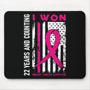 Won Breast Cancer Survivor 22 Year Anniversary Cou Mouse Pad