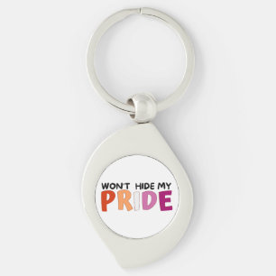 Won’t Hide My Pride Lesbian Key Ring