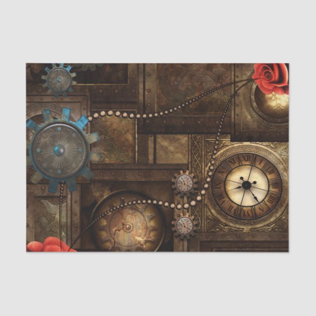 Wondeful steampunk design tissue paper (Front)