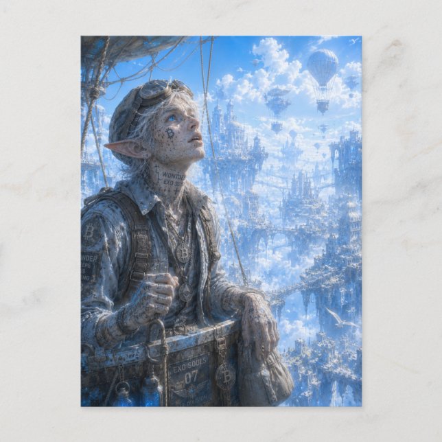 Wonder / Balloon Pilot / Floating City Postcard (Front)