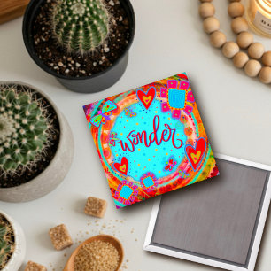 Wonder Cute Whimsical Fun Colourful Kids Trendy Magnet