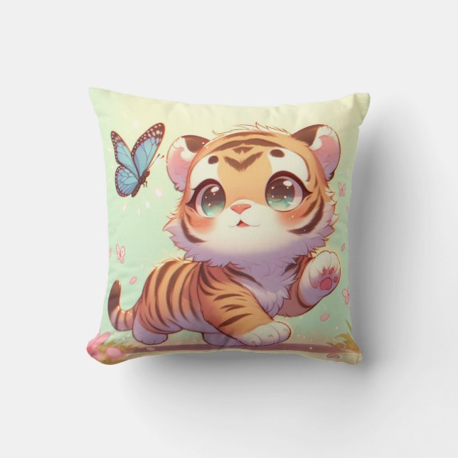 Wonder in a Kitten's Eyes Cushion (Front)