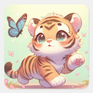 Wonder in a Kitten's Eyes Square Sticker