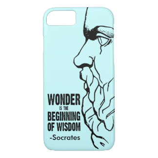 Wonder Is The Beginning Of Wisdom - Socrates Quote iPhone 8/7 Case