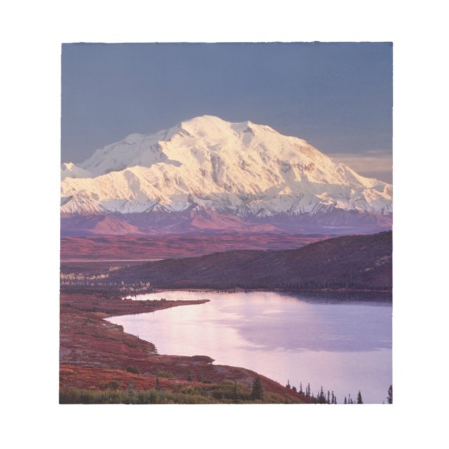 Wonder Lake and Mt. Denali at sunrise in the Notepad (Front)