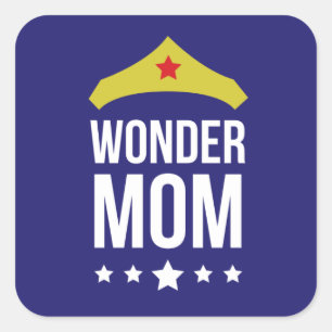 Wonder Mum - Glossy, Square Sticker