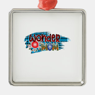 Wonder Mum Metal Ornament