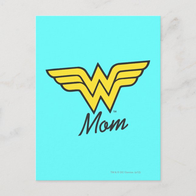 Wonder Mum Mixed Media Postcard (Front)