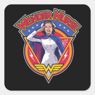 Wonder Nurse Square Sticker