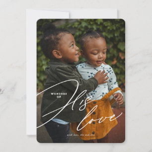 Wonder of His Love Religious Christmas Card
