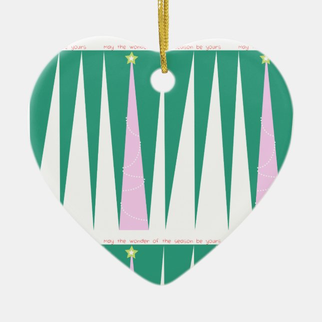 Wonder of the Season Christmas Tree Ceramic Tree Decoration (Front)