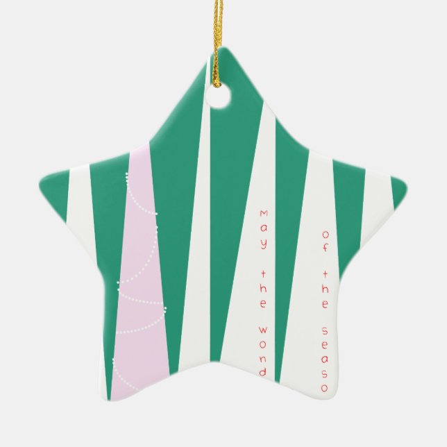 Wonder of the Season Christmas Tree Ceramic Tree Decoration (Front)