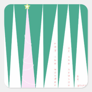 Wonder of the Season Christmas Tree Square Sticker