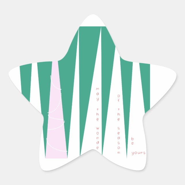 Wonder of the Season Christmas Tree Star Sticker (Front)