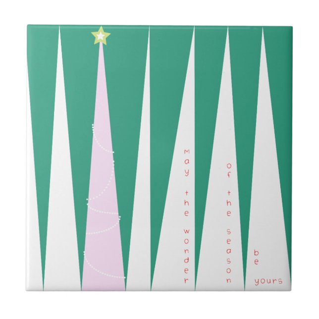 Wonder of the Season Christmas Tree Tile (Front)