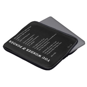 Wonder ponder self love care poem poster wall art laptop sleeve