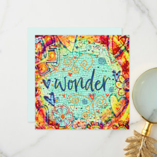 Wonder Pretty Inspirational Motivational Fun Thank You Card