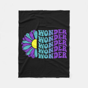 Wonder Prevention Awareness Suower Design Fleece Blanket