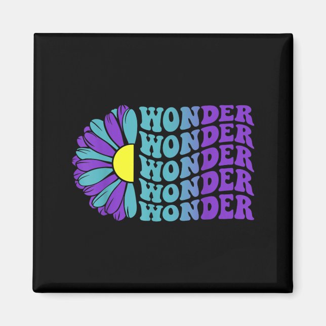 Wonder Prevention Awareness Suower Design Magnet (Front)