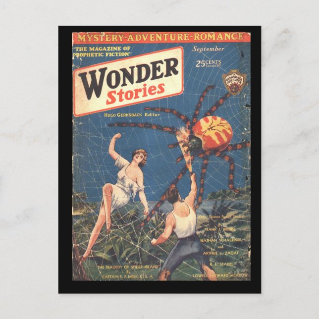 Wonder Stories v02 n04 (1930-09.Stellar)_Pulp Art Postcard (Front)
