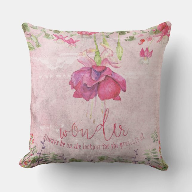 Wonder- Typography & Illustration Cushion (Front)
