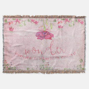 Wonder- Typography & Illustration Throw Blanket